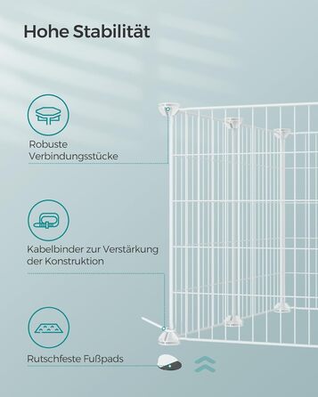 Клітка для кроликів та морських свинок SONGMICS LPI01H - металева, 123 x 63 x 41 см