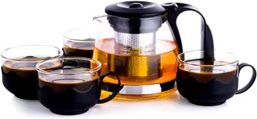 Скляна чайник T24 з ситечком, 1250 мл (без підставки)