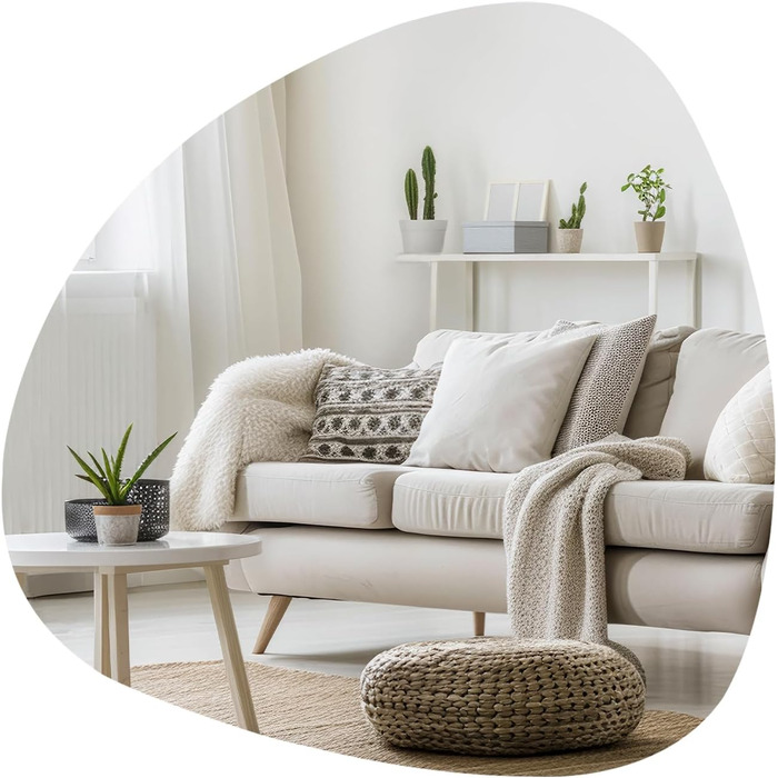 Дзеркало Boromal Spiegel чорне 40x60 см з металевим обрамленням для ванної, туалету, спальні (80x80 см, асиметричний стиль C)