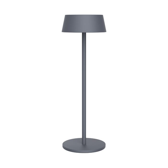 Світлодіодна настільна лампа K-Bright акумуляторна, димована, тепле світло 3000K, водонепроникна для дому та вулиці, USB-C, чорна (антрацит)