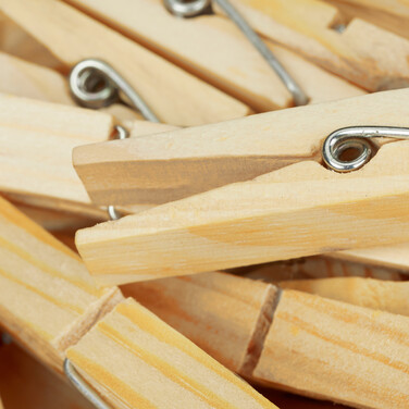 Relaxdays Wooden Clothes Pins - 100 Pack