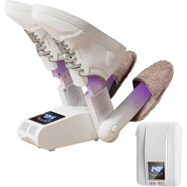 Електричний сушильник для взуття Schuhtrockner на 2 пари з таймером та UV-лампою, для футболок та лижних черевиків, білий