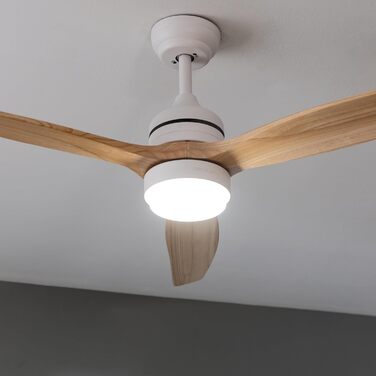 Стельовий вентилятор Cecotec EnergySilence Aero 5275 DarkWood з LED підсвіткою та пультом, 52 дюйми, DC мотор, режим зима/літо, регульована висота, 40W