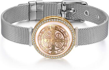 Чоловічий браслет JewelryWe з нержавіючої сталі та гуми, класичне плетиво