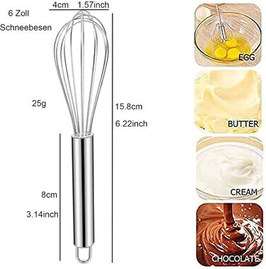 Набір міксерів-вісків з нержавіючої сталі, 3 шт. (21см, 26см, 29см) для тіста, яєць, збивання, приготування соусів. Якісні віски для кухні, сріблястого кольору.