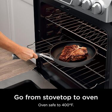 Набір посуду Ninja CW69010: 10 предметів, з антипригарним покриттям NeverStick, включає сковорідку (діаметр 30 см), каструлі з кришкою для соусів та супів.