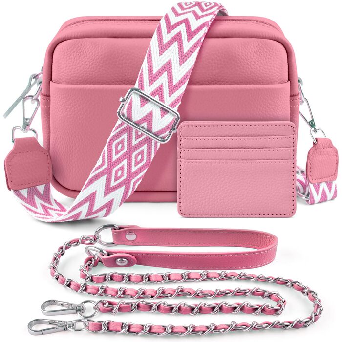 Сумка через плече BROTOU з натуральної шкіри, чорна. Маленька жіноча сумка з 3 відділеннями та широким ременем