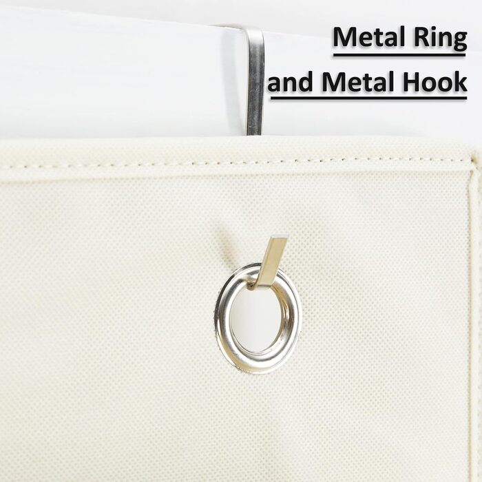 Органайзер для дверей Youdenova з 4 кишенями та 2 гачками, настінна підвісна полиця для зберігання, для ванної, спальні, дитячої кімнати (Бежевий)