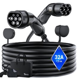 Кабель для зарядки електромобіля Tera EV Typ 2 22kW 32A 7.5м 3-фазний Mennekes IP55