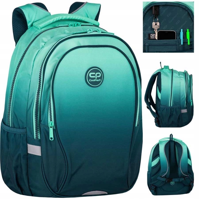 Багатовідсінковий шкільний рюкзак CoolPack, синій, багатоколірний, 29 л