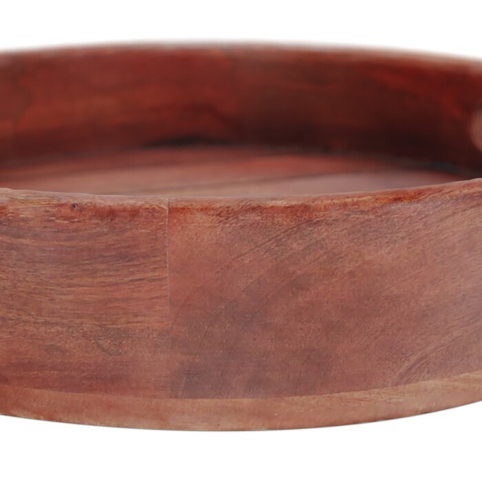 Relaxdays Round Tray made of Mango Wood