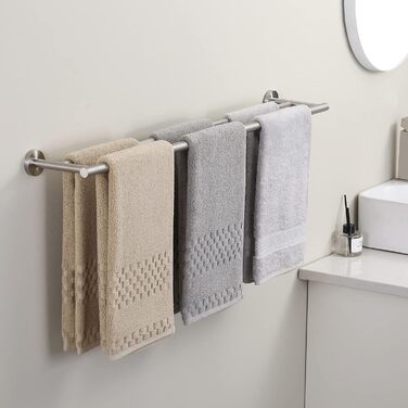 Тримач для рушників KES, подвійний, з нержавіючої сталі SUS304, 60 см, настінний, A2001S60