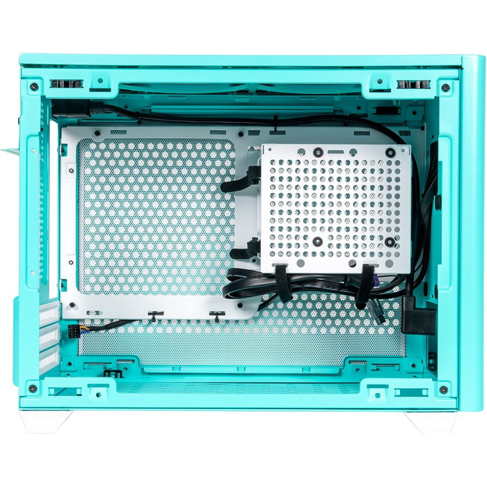 Корпус Mini-ITX Cooler Master MasterBox NR200P Caribbean Blue з загартованим склом, вертикальним кріпленням GPU та покращеною вентиляцією