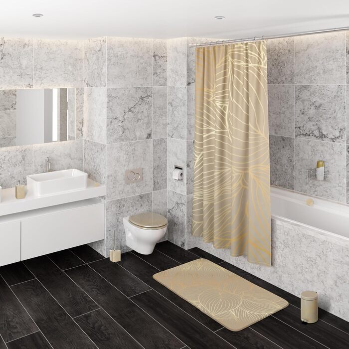 Штора для душу Sanilo Hosta, водонепроникна, антигрибкова, з кільцями (12 шт.), преміум-якість