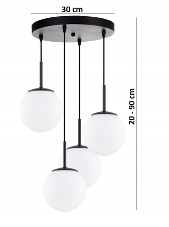 Підвісна люстра Elko-Lighting Milo, 4 точки освітлення, цоколь E27