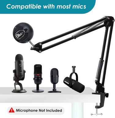 Тримач для мікрофона YOUSHARES - сумісний з HyperX QuadCast, Blue Yeti, Rode, Fifine AM8, Razer Seiren Mini/V3 Mini