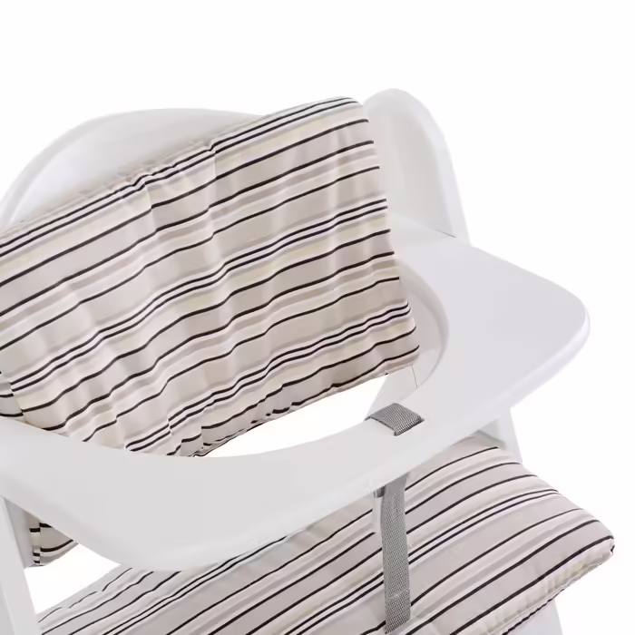 Hauck Disney Seat Cushion Compatible with Alpha+, Beta+ and Arketa Wooden Highchair, Highchair Pad Deluxe, Easy Attachment with Velcro, Machine Washable (Pooh Grey) (Multi-colored Beige)