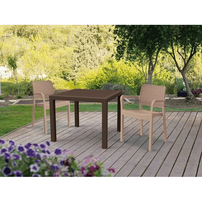 Квадратний пластиковий стіл Keter, 95 x 95 x 75 см