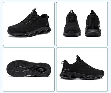 Черевики робочі з металевим підноском LARNMERN для чоловіків та жінок. Легкі, комфортні, кольорові, розмір 42.5 EU, чорний.