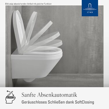 Сідушка для унітаза Villeroy & Boch O.novo D-подібна з мікроліфтом (SoftClose), Duroplast, колір мигдалевий (Almond), матова