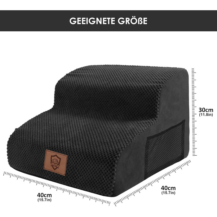 Сходинки для собак Zvonema: 3 сходинки, водонепроникні, з антиковзким покриттям, 60x40x40 см