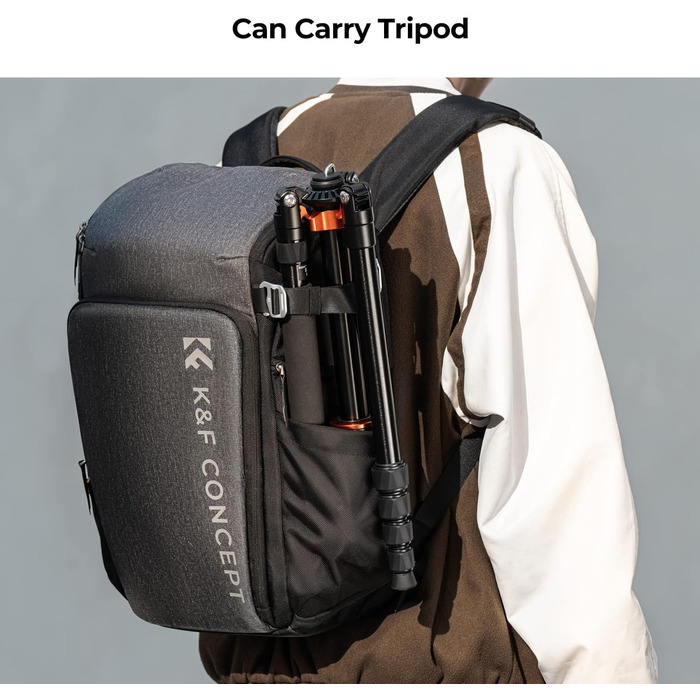 Рюкзак для фотокамери K&F Concept Alpha 25L сірий - для фотографів, з відділенням для 16-дюймового ноутбука, сумісний з дронами DJI Mavic