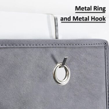 Органайзер для дверей Youdenova з 4 кишенями та 2 гачками, підвісний органайзер для ванної, спальні, дитячої кімнати (сірий)