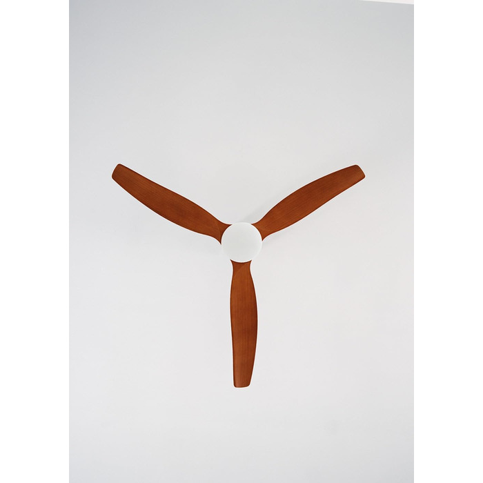 Вентилятор стельовий Windcalm M/ Deckenventilator ABS з дистанційним керуванням, 40W, Ø132cm, тихий, таймер 1-4 год, DC-двигун, літо/зима, з підсвіткою, дерев'яний дизайн