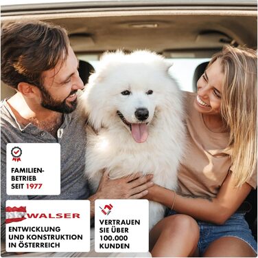 Автомобільна автодеко для собак Walser Premium Rocky, 100% водонепроникна захисна накидка на заднє сидіння з боковими захистами та оглядовим вікном, ідеальна для подорожей та транспортування малих та великих собак