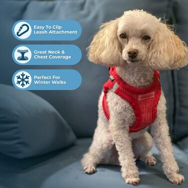 Шлейка для собак Voyager Step-In з плюшу від Best Pet Supplies, розмір L (45-52 см), колір шоколадний