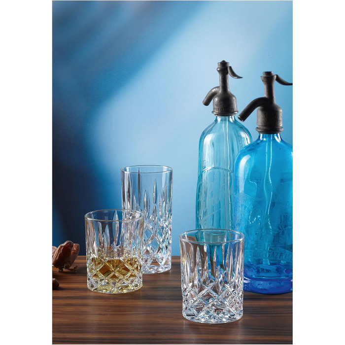 Spiegelau & Nachtmann Nachtmann Noblesse Highball Glasses Set, 8-Piece Set, Water Glasses, Juice Glasses, Crystal Glassware, H 14.8 cm, 375 ml