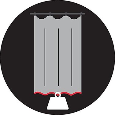 Штора для душу MSV Cotexsa 142102 Premium 'Mosaik' оранжева 180x200 см, антибактеріальна, з кільцями, поліестер, Іспанія