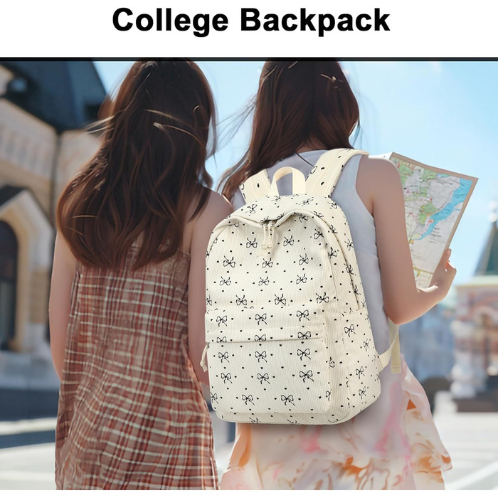 BTOOP Рюкзак унісекс 0122 (1 шт.) 17' з чорним сердечком з бантиком