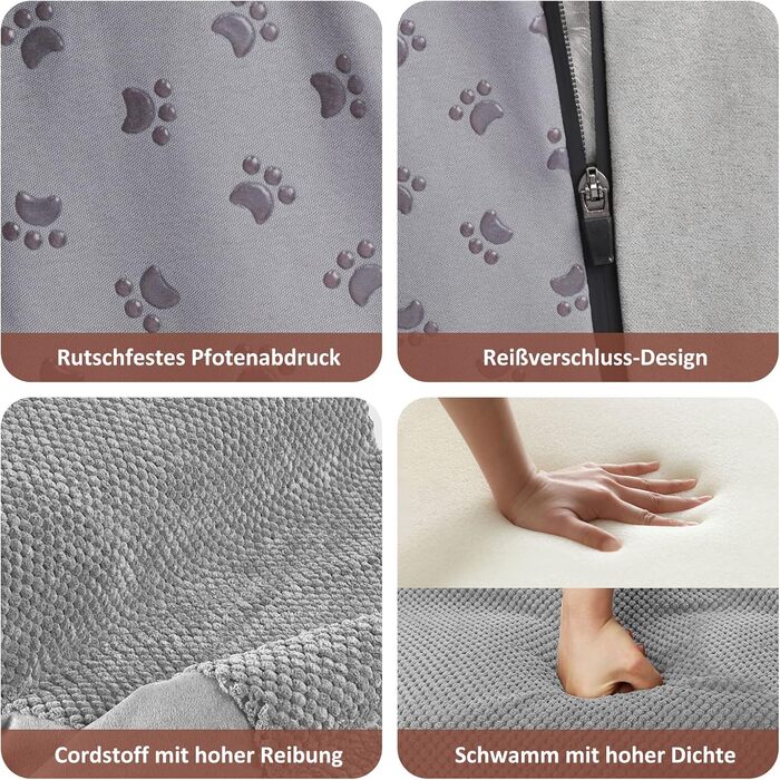 Dog Stairs, Pet Stairs, Foam Dog Stairs, Washable Non-Slip Cat Stairs, Dog Stairs for Small Dogs and Cats, Portable Dog Ramp for Bed, Couch and Car