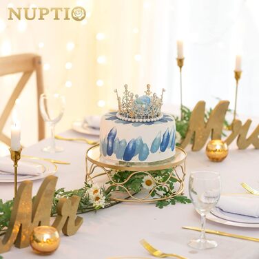 Підставка для торта NUPTIO: кругла, 30 см, з акриловою платформою. Ідеально для весілля, дня народження, дитячого свята, декору.