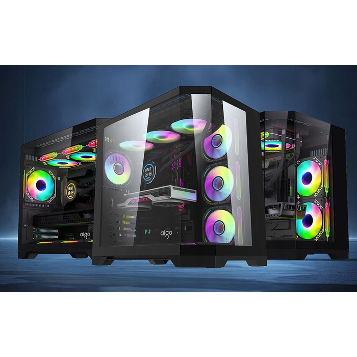 Корпус для ПК DarkFlash FT418 Pro ATX Midi Tower, 7 aRGB вентиляторів