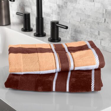 Набір махрових рушників Lavish Home Oakville Velour з 100% бавовни, 6 предметів, колір шоколадний