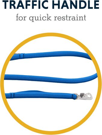 RUFFWEAR Front Lead, lightweight, 1.5 m, strong lead with padded handle and secure swivel Crux-Clip, compact, flat Tubelok webbing (Blue Pool, one size)