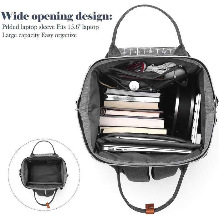 Жіночий рюкзак, шкільний рюкзак для дівчаток-підлітків, 15.6