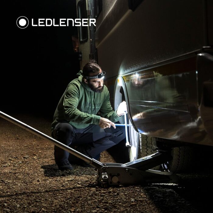 Ledlenser H8R SE LED Headlamp | Head Lamp 700 Lumens rechargeable | Headlight with 170-meter beam distance, focusable | 70 hours of runtime | Headlamp Set with battery, belt pouch, and USB cable Single