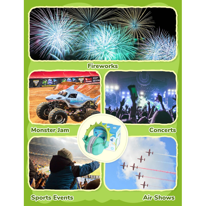 iClever навушники з шумозаглушенням для дітей (рожеві, з котячими вушками та динозавром)