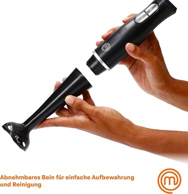 Стабілізатор MasterChef Edelstahl 3 в 1: блендер, міксер, пінозбивач. 400W, 2 швидкості, для кухні, миється в посудомийній машині