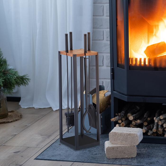 Relaxdays 5-Piece Fireplace Set