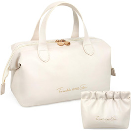 Набір косметичок для жінок: великі, малі, для подорожей, органайзер для макіяжу, beige (PU)