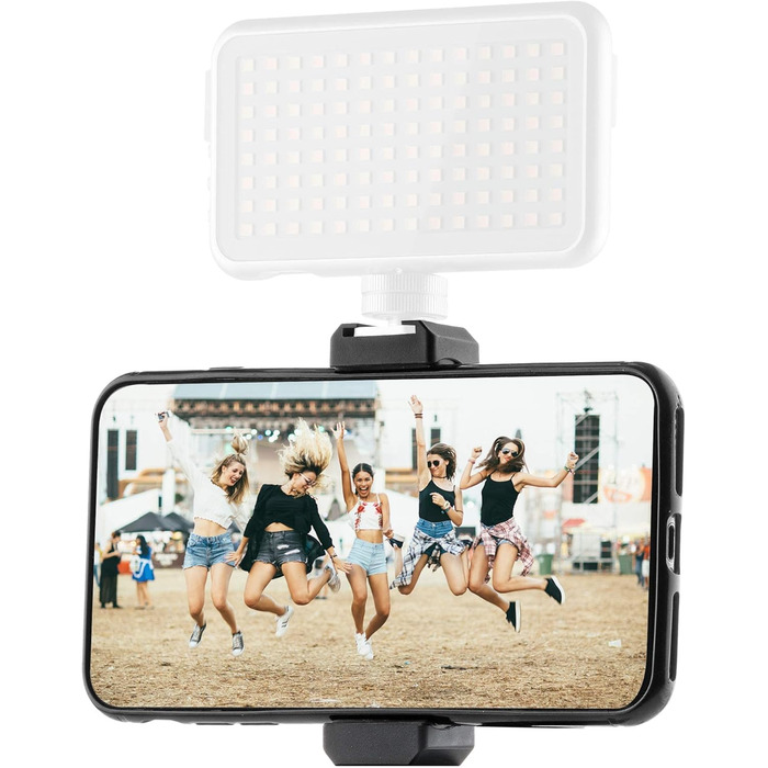 Штатив відео MOJOGEAR 140 см з тримачем для смартфона - алюмінієвий штатив для камери DSLR, екшн-камери, телефону, з кульковою головкою, швидкознімною платформою, сумкою