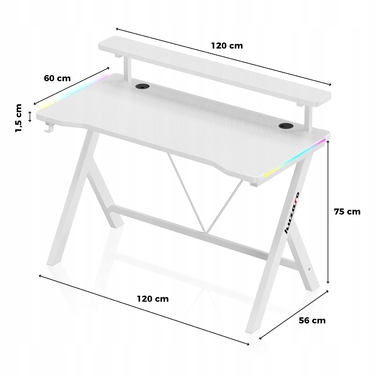 Ігровий стіл Hero 1.9 RGB, Білий