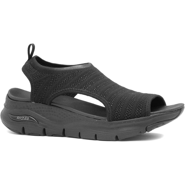 Skechers Arch Fit City Catch: жіночі сандалі з текстилю (38 EU, чорні)