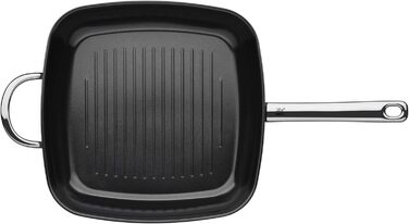 WMF Durado Grill Pan Induction, grilled, 28x28 cm, Induction Steak Pan, Cromargan stainless steel coated, ceramic coating, oven-safe