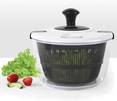 Салатниця-центрифуга Salter 3.5L – миття, сушіння та подача, чорна