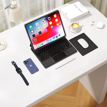 Килимок на стіл Wayber з екошкіри, 80 x 40 см, чорний - вологостійкий, для офісу та дому